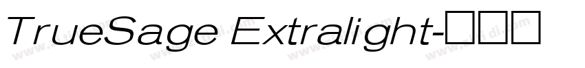 TrueSage Extralight字体转换